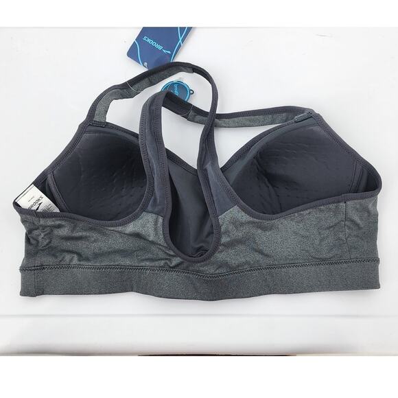 New NWT Brooks Uprise Crossback Sports Bra Heather Asphalt XL A/B Cup - Picture 5 of 8